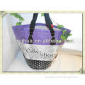 Rount bottom recycled tote shopping bags